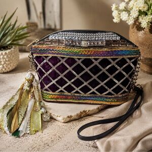 RUBYRUDI ARTISAN HANDCRAFTED Wearable Art Crossbody Shoulder Bag Up Cycled OOAK